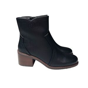 BareTraps Black Ankle Booties with Chunky Heel size 10M